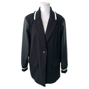 Blue Revival Black Bomber Jacket Blazer Women’s Size Large